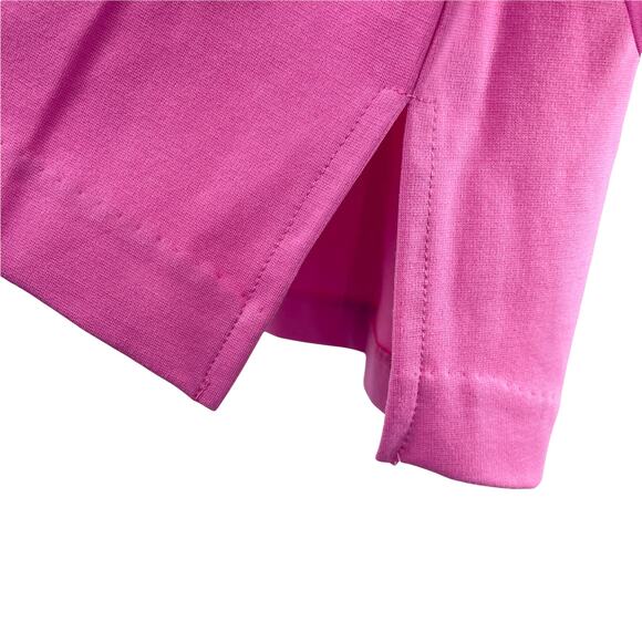 Halogen Pink Knit Pullover 3/4 Ruched Sleeve V-Neck Barbie Top S  NWT - Picture 5 of 12